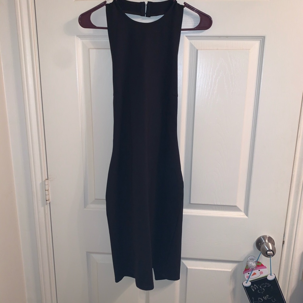 High neck line open back Tobi dress